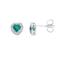 Ohrringe Babila Milano Dame Colore in Weißgold Smeraldo 0.40 Ct 262629SB - 262629SB